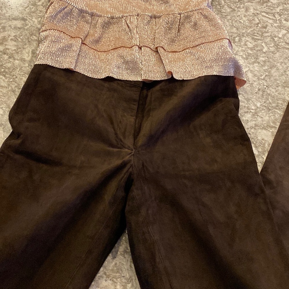 INC Brown Suede Pants - size  2